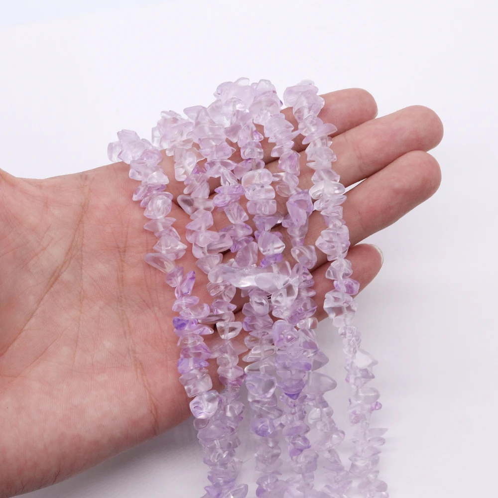 Natural Irregular Gravel Beads Dreamy Amethyst Sparkling Stones Jewelry Spacer Bead DIY Bracelets Necklaces Handmade Accessories