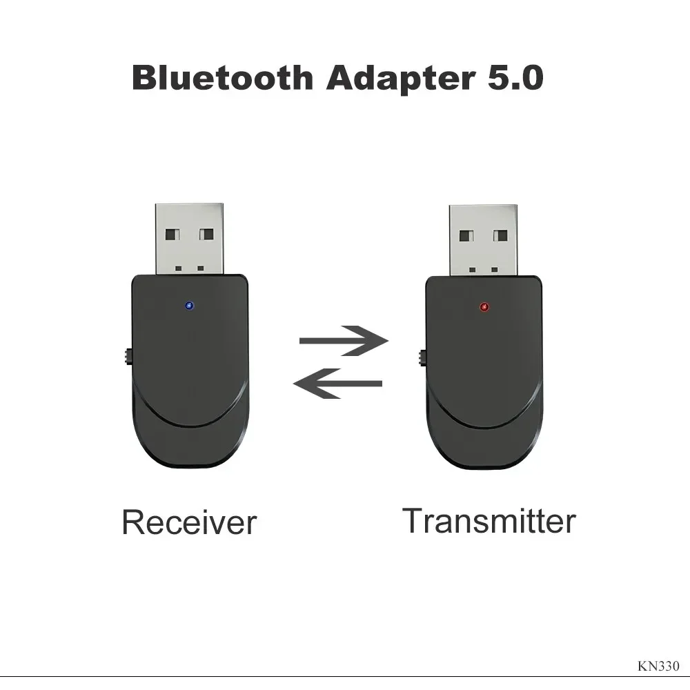 Bluetooth 5.0 Audio Receiver Transmitter 2 In 1 3.5mm Jack RCA AUX USB Stereo Wireless Adapter For Car Speaker TV PC Headphones