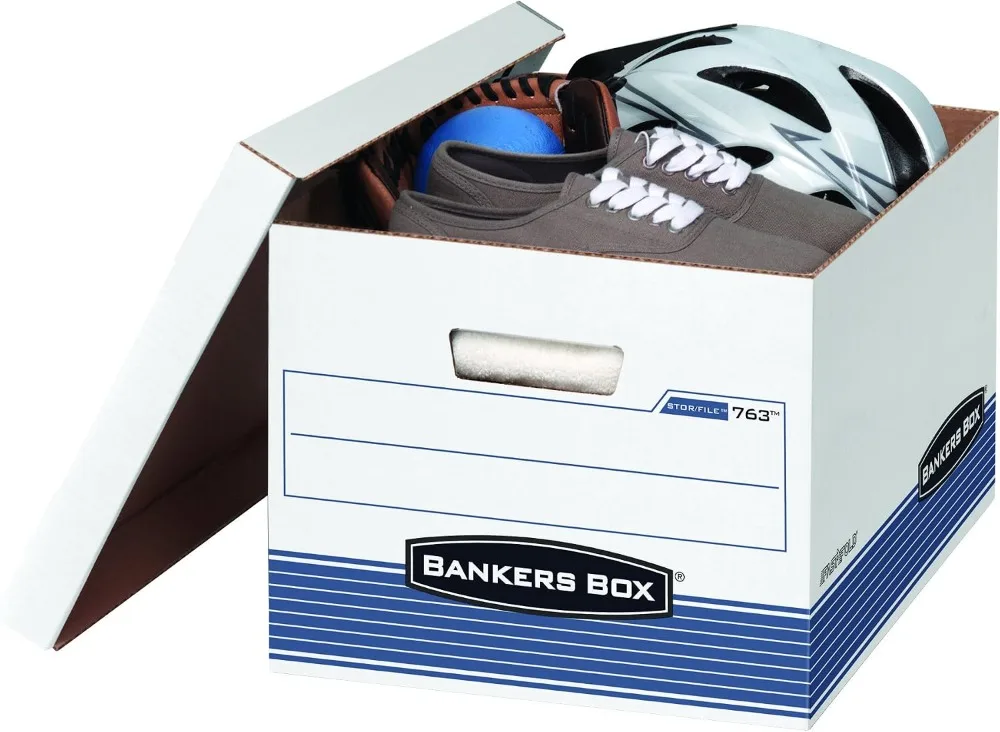 Heavy-Duty Stackable File Storage Boxes with Lids, FastFold Assembly, Letter/Legal, 30-Pack