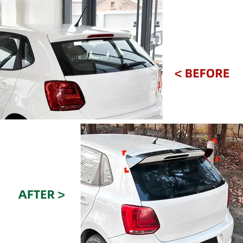 Car Rear Roof Spoiler Wing for VW Polo MK5 6R 6C 2009 2010 2011 2012 2013 2014 2015 2016 2017 Exterior Tuning Refit Accessories