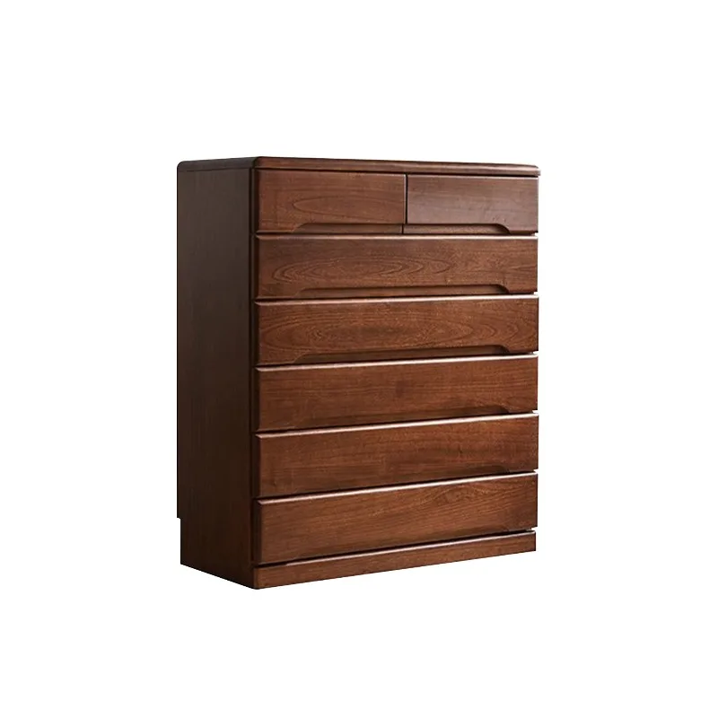 Solid wood chest of drawers Bedroom large-capacity storage cabinet Simple modern living room Wall drawer cabinet Storage seven c