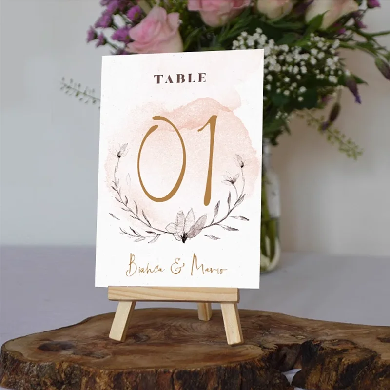 

Custom watercolor Wedding Table Card Banquet Table Number birthday party Supplies Business tables Seat 25PCS