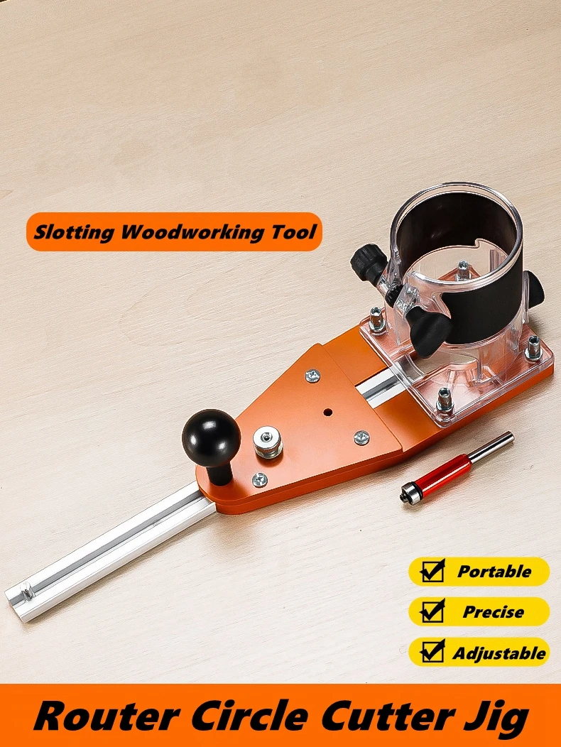 Maschera per taglierina circolare del router per fresatura/scanalatura del router di legno Cerchi piccoli e grandi da l'equilibrio della macchina di rifilatura e la scheda ribaltabile