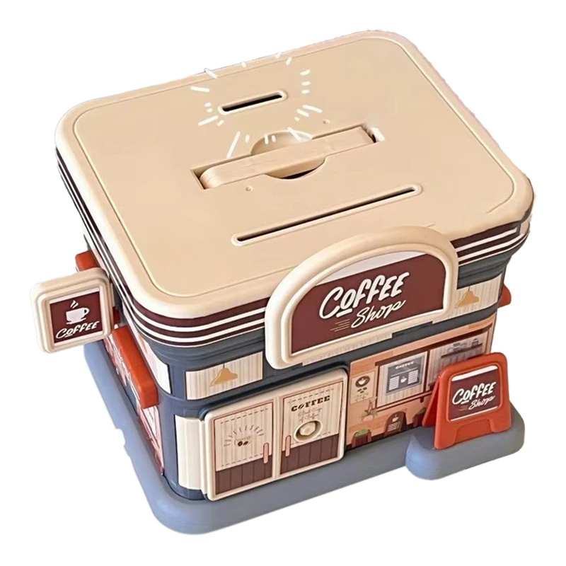 Portable Store-Shaped Money Box With Key Lock Plastic Piggy Bank For Kids & Adults Ideal Gift For Saving Money