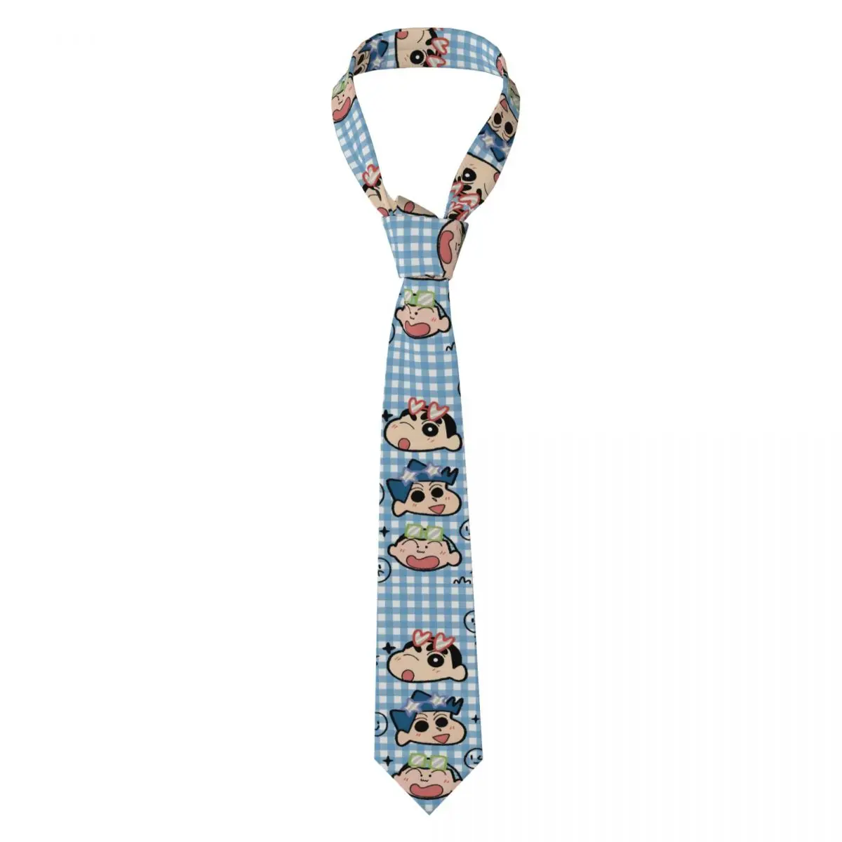 Corbata personalizada C-Crayones Shin-chanes para hombre, corbata de fiesta de seda de dibujos animados Popular a la moda