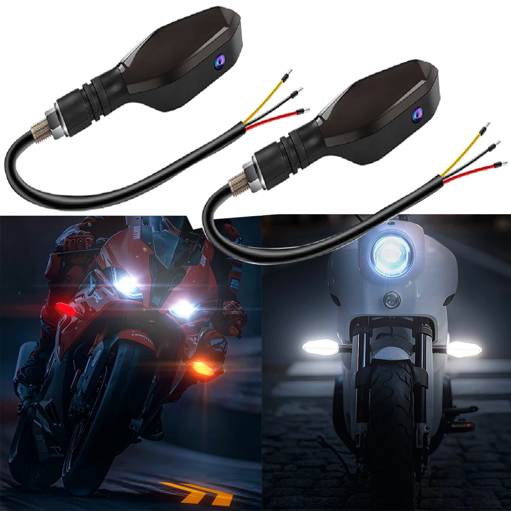 Motorcycle Underglow LED Light for Turn Signal RGB Color DRLs Amber Underglow Welcome LED Light for Motorcycle Front or Rear Lig