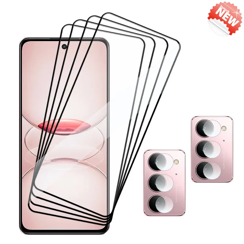 

Full Glue Glass For Realme C75X Screen Protector 9H Anti-Scratch Front Phone film For Realme C75X Soft Fiber Camera film