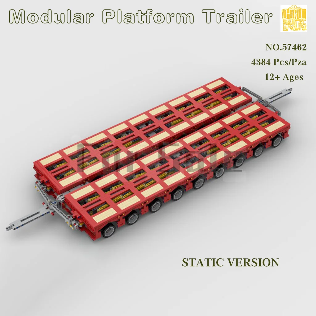 

MOC 57462 Modular Platform Trailer Model With PDF Drawings Building Blocks Bricks Kids DIY Toys Birthday Christmas Gifts