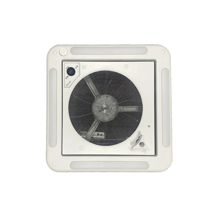

14'' 340mm 12V Plastic RV Roof Vent Caravan Ventilation Fan Manual Control Smoked Lid Travel Trailer Motorhome Bathroom