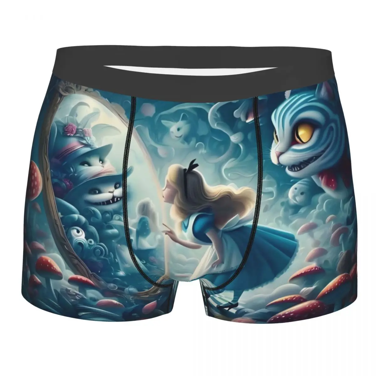 

Custom Alice In Wonderland Underwear Men Breathable Funny Cheshires Cat Boxer Briefs Shorts Panties Soft Underpants For Homme