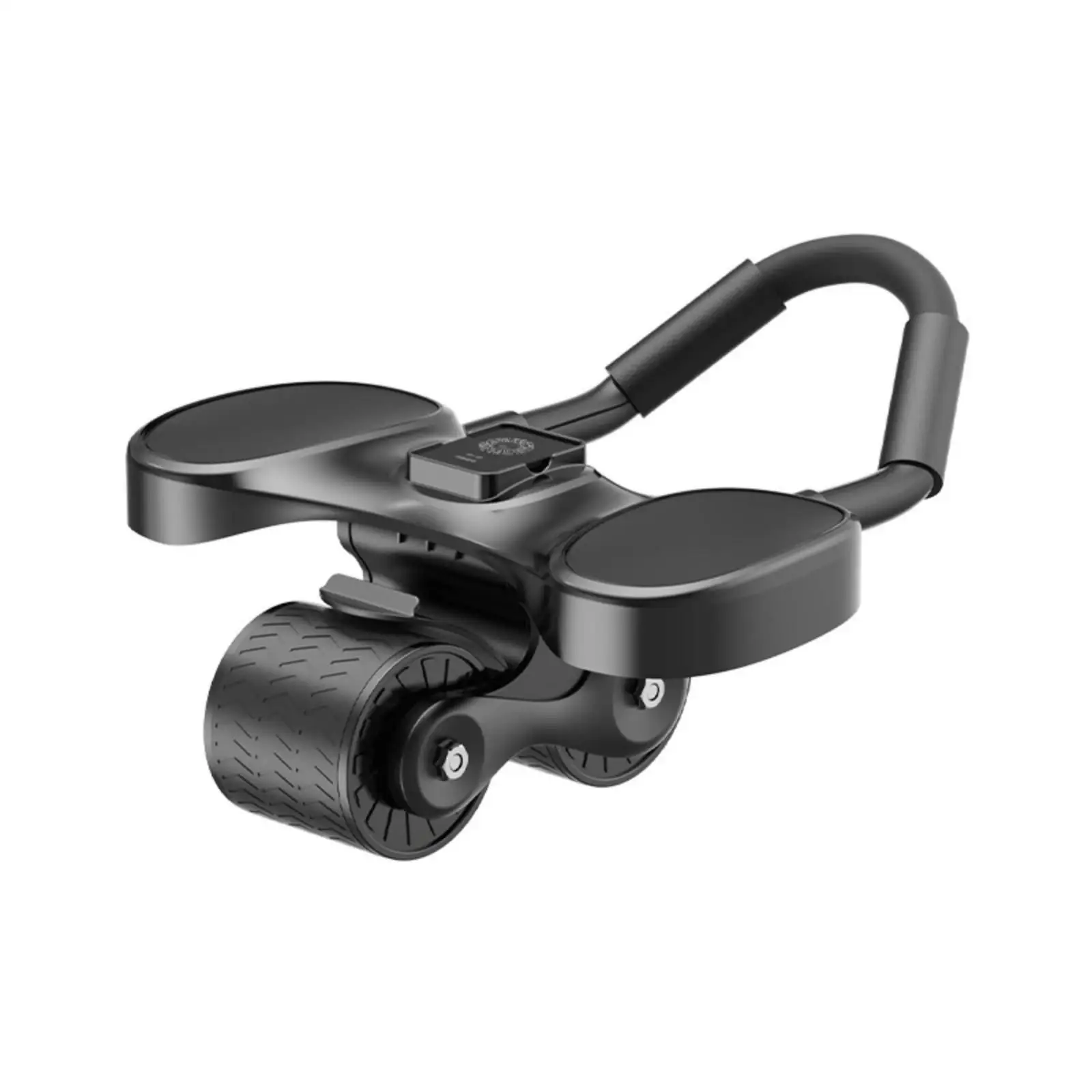 Abdominal Exercise Roller with Elbow Support for Beginners Automatic Return Core Wheel with Counter for Stable Home Gym Training