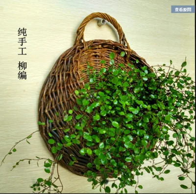 

Hanging basket wall hanging flower pot rattan woven flower basket hanging basket weaving hanging orchid wall hanging basket wall