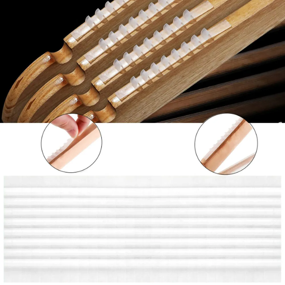 

200pcs Clear Non-Slip Rubber Hanger Grips Hanger Strips Adhesive Clothes Hanger Grips Closet Accessories