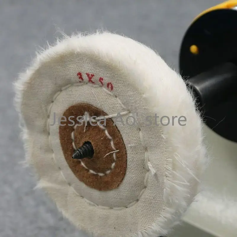 5pcs 50-100mm Power Tools White Cloth Wheel Metal Mirror Polishing Disc Jade Jewelry Metal Waxing and Polishing Cotton Wheel