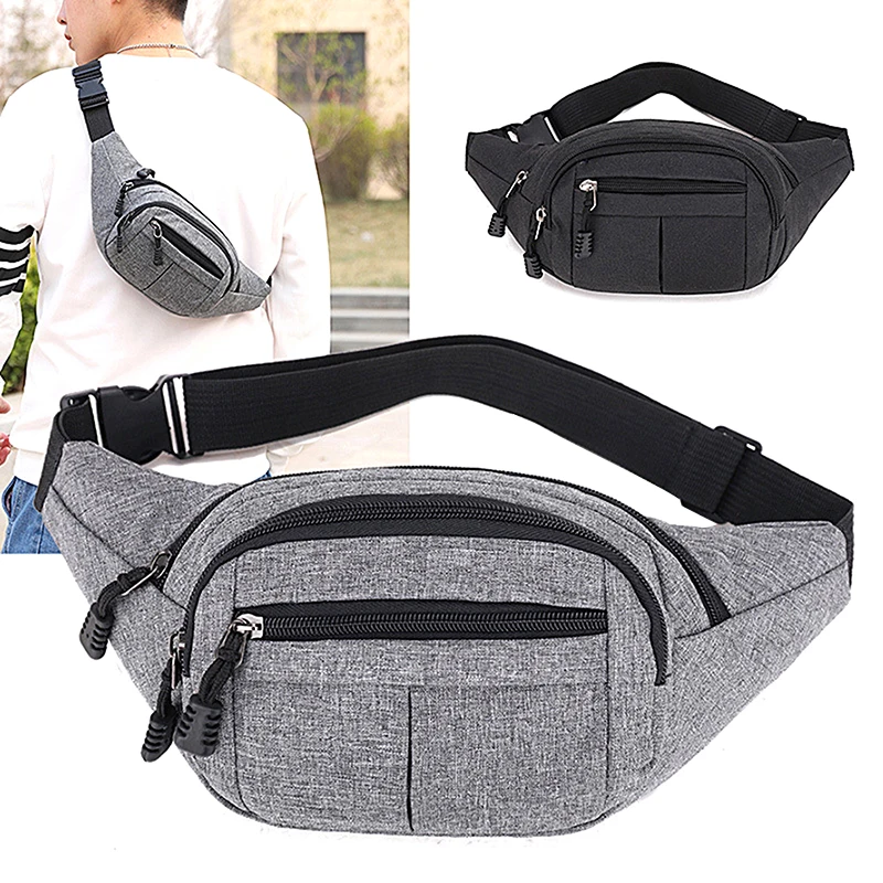 

1PC Waterproof Outdoor Sports Pouch Men's Breast Package Korean-style Waist Bag Fanny Pouch Crossbody Male Banana Bag Purse