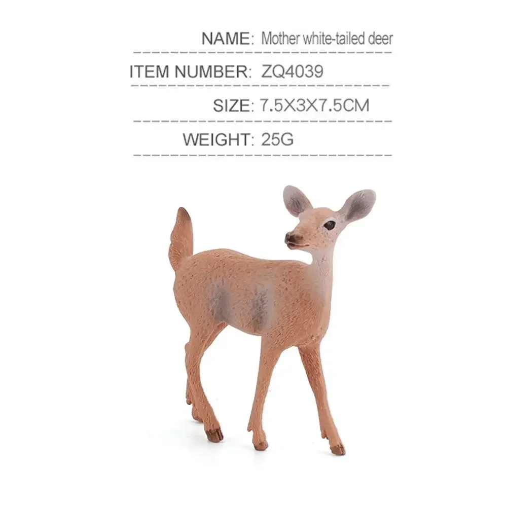 New Deer Family Fox Rabbit Home Decor Artificial Miniature Toys Animals Figures Home Table Room Decoration Crafts