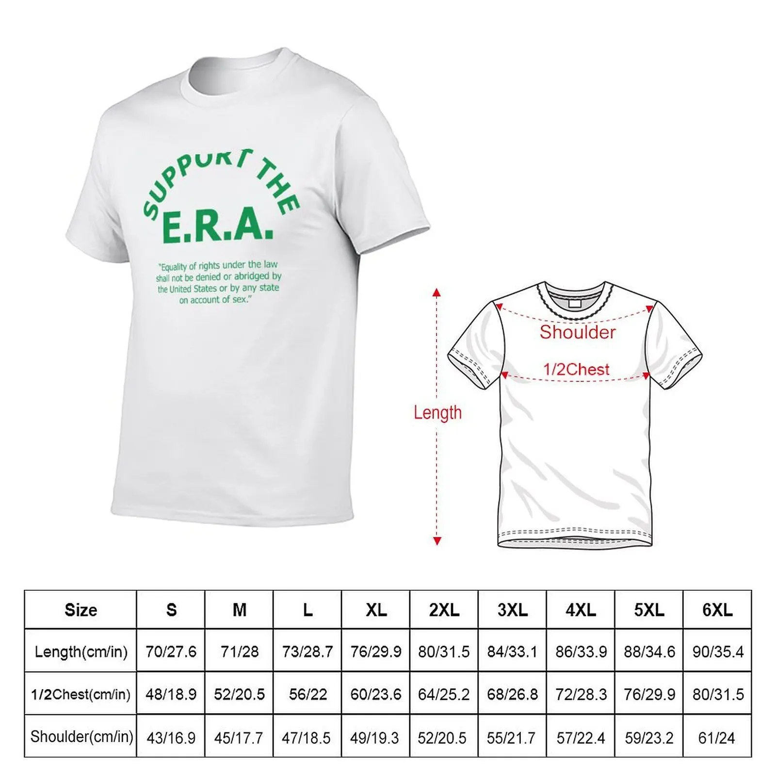 Vintage Support the Equal Rights Amendment T-Shirt blacks tops mens cotton t shirts