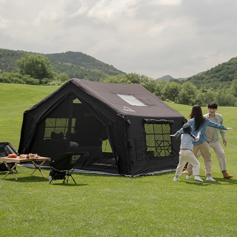 

Coody 10.0 Air Tent-Black High Quality Easy Set up Camping Cotton Family 3-6 People Inflatable Outdoor Tent From China