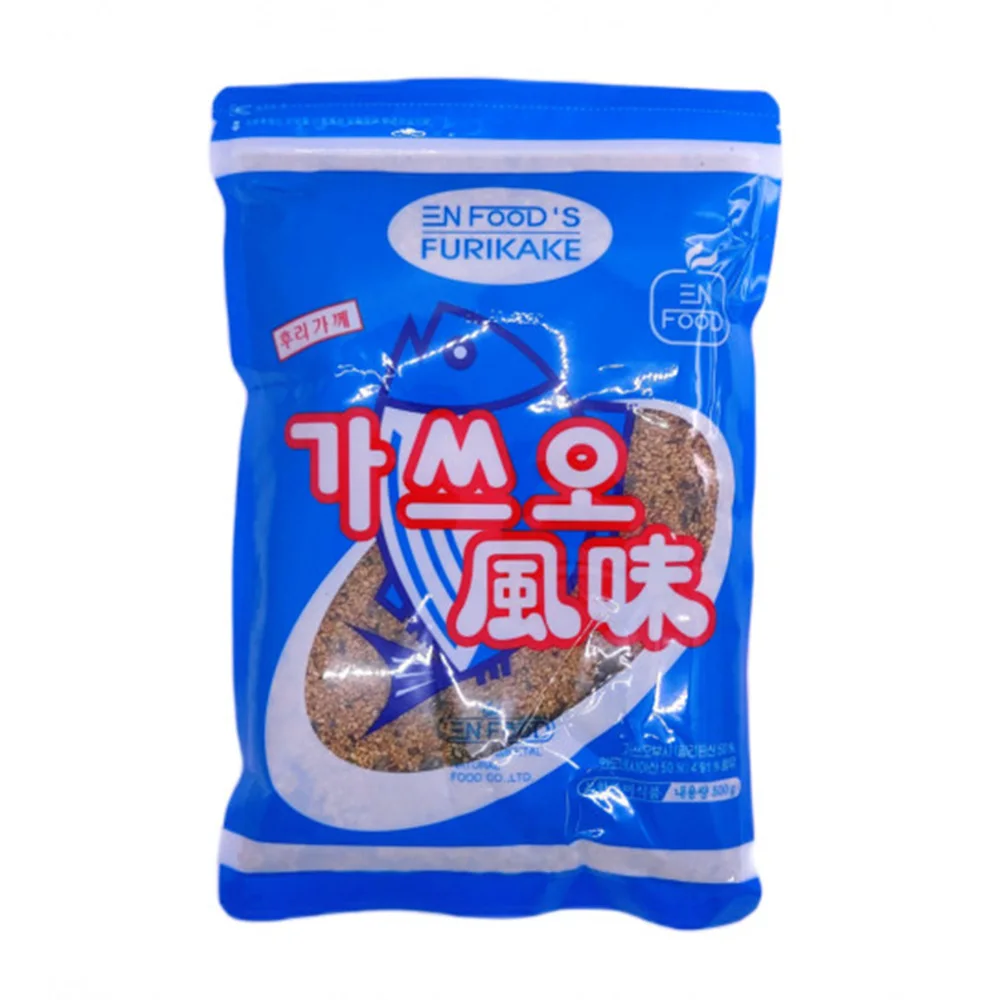 Enchufe de 1: En Katsuo Furikake 500g / En Katsuo Furikake (50g*10 piezas, empaquetado individualmente) / Topping para bolas de arroz, fideos Udon, arroz frito