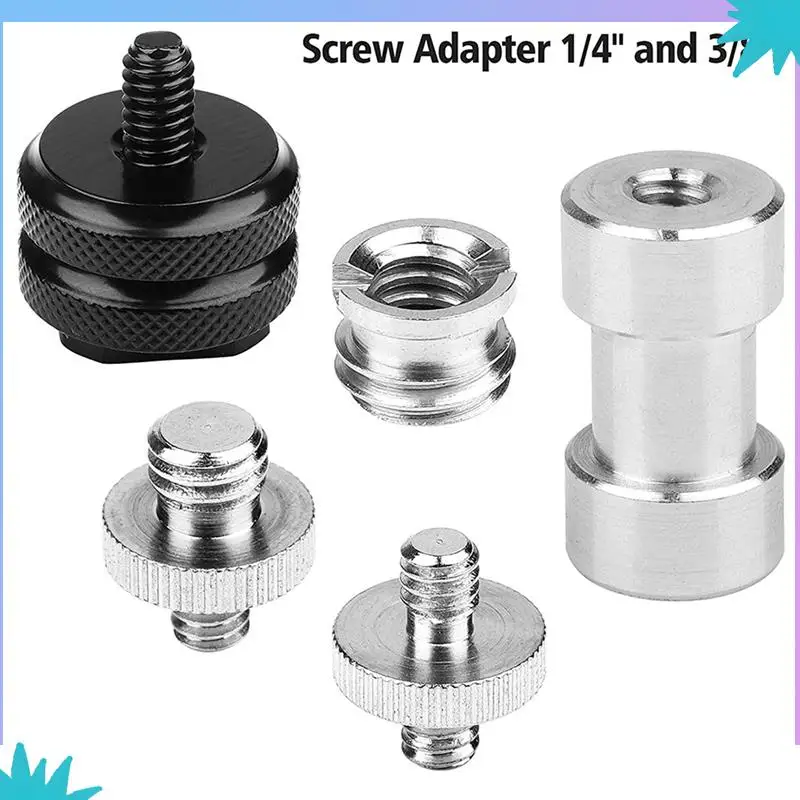 ABZW, 4 шт., винт-конвертер для камеры, винтовой адаптер 1/4 на 3/8, винтовой адаптер 1/4 на 1/4, для штатива, монопод с шаровой головкой