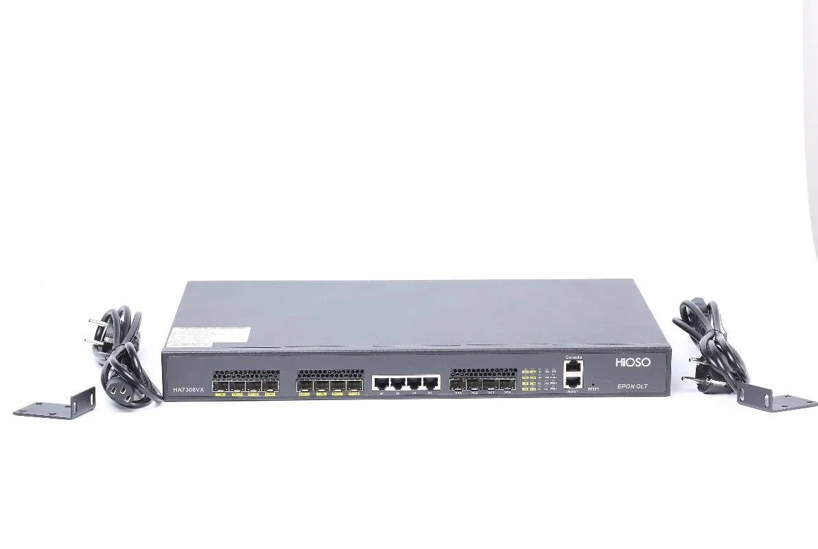 HiOSO HA7308VX مع وحدات Pon 8PON EPON OLT معدات الألياف البصرية FTTx 8 منافذ صغيرة OLT FTTH 4 RJ45 4 1000M SFP منافذ #3
