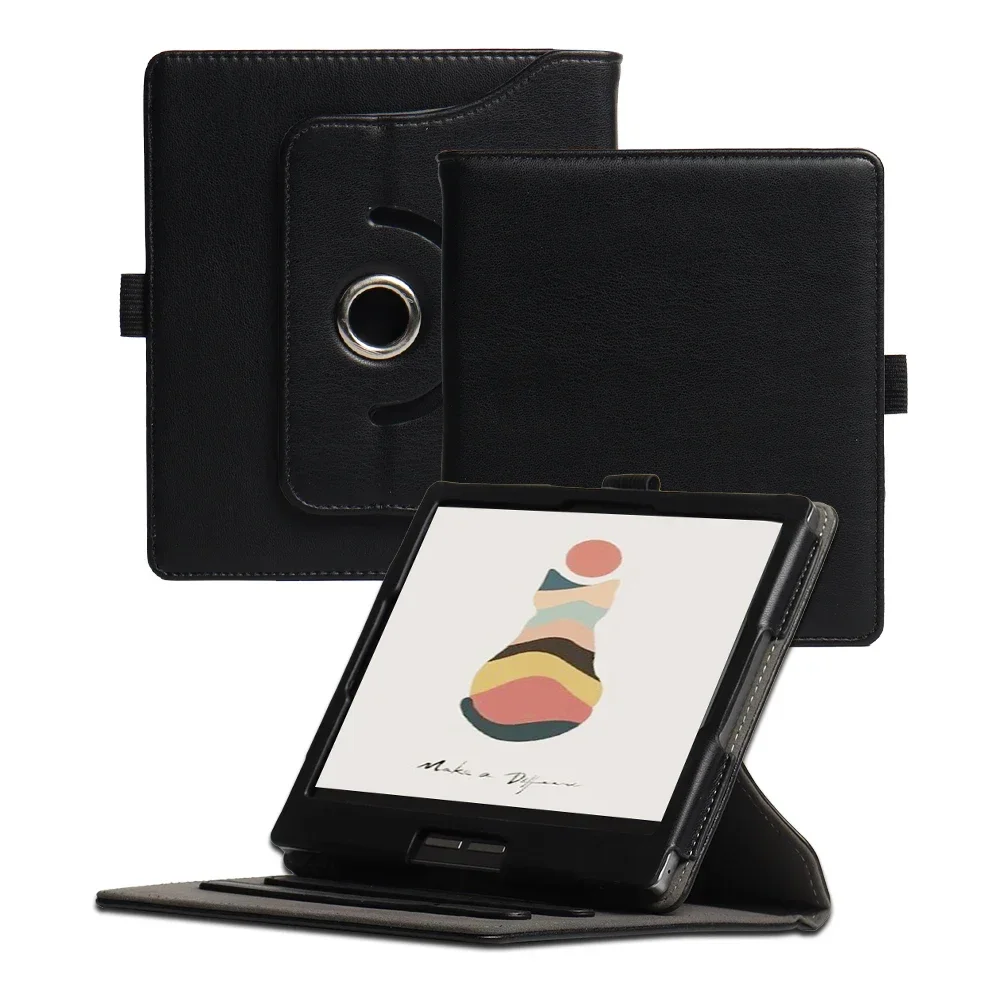 

360 Degree Rotating Funda For Bigme B751C Case Pencil Holder 7" eBook Magnetic Cover with Hand Strap