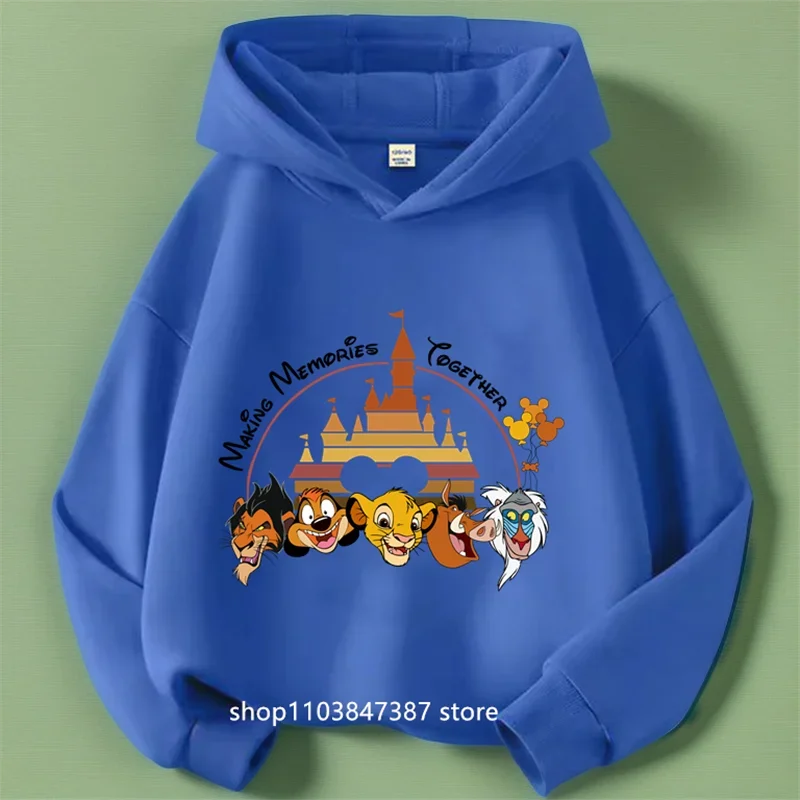 قميص العرق roi Lion Simba pour enfants, garçon et fille, sweat à capuche + pantalon en peluche Kawaii, imprimé tendance #3