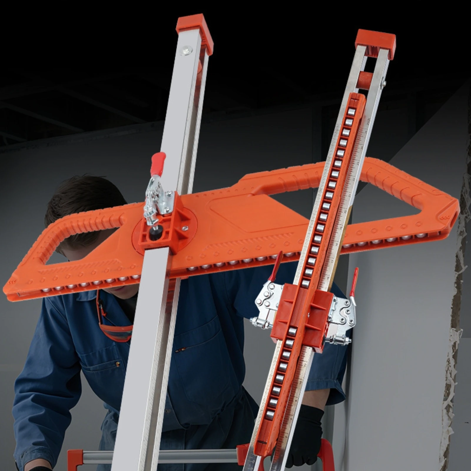 Drywall Cutter with Double-Scale Ruler Precision Gypsum Board Cutting Tool Drywall Cutter Portable Accurate for Contractors