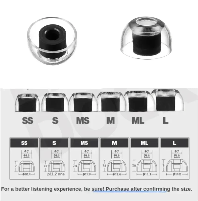 Puntas de Auricular para AZLA Xelastec II Crystal II 2, Puntas de Auricular para Max Standard, Max ASMR, Tapas de Auricular Estándar para Xelastec II, para Airpods Pro 3