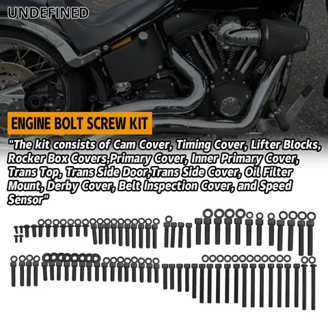 Kit de Parafusos de Motor em Aço Inoxidável para Motocicletas Harley Softail (Modelos 1987-1999) FLST FLSTC Fat Boy FLSTC FLSTN