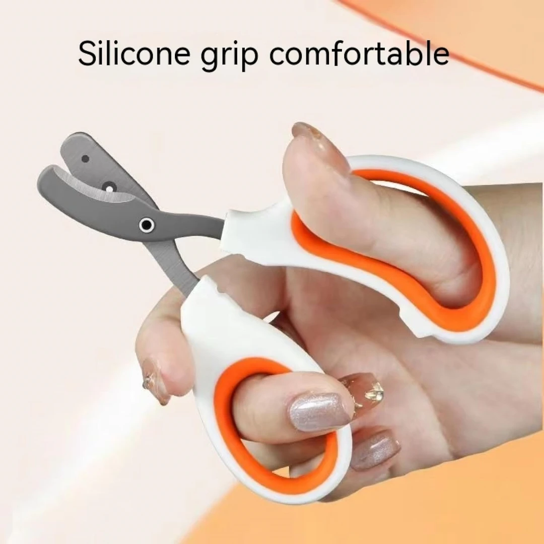 Pet Stainless Steel Scissor Nail Clipper Prevent bleeding and accidental injury with circular hole