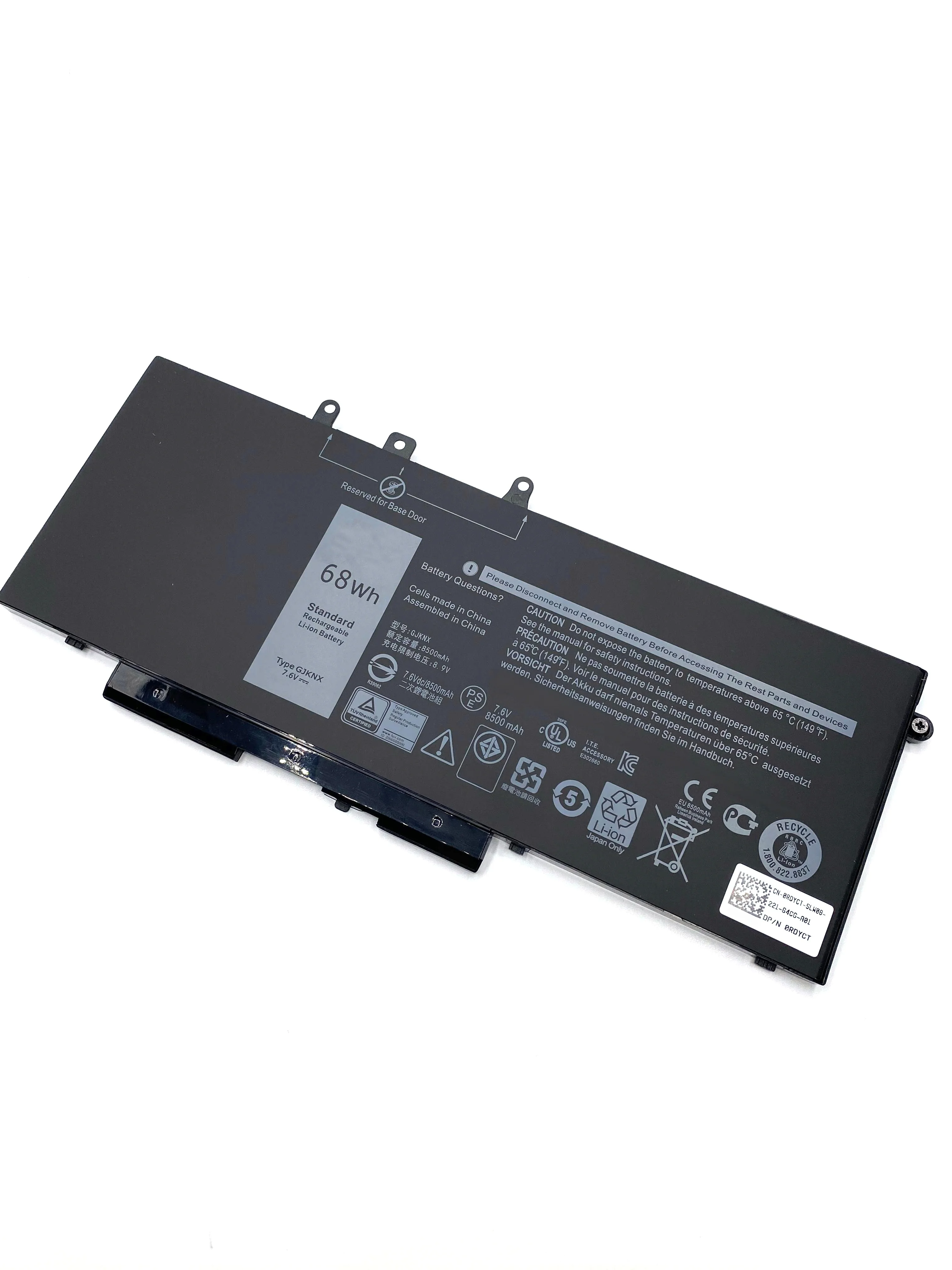 GJKNX Laptop Battery For Dell Precision 3520 3530 Dell Latitude 5480 5490 5491 Dell Latitude 5495 5580 5590 Series GD1JP 7.6V