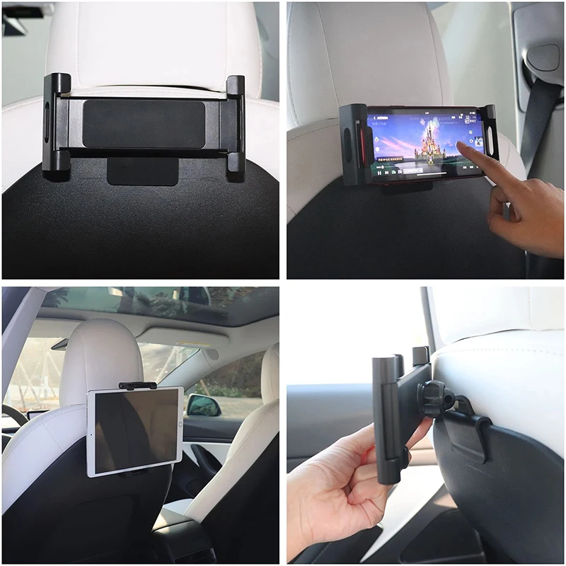 Auto Tablet Halter Für Tesla Modell 3 Modell Y Sitz Unterstützung Tablet Ständer Telefon Halterung für iPad Rotation Auto Innen zubehör