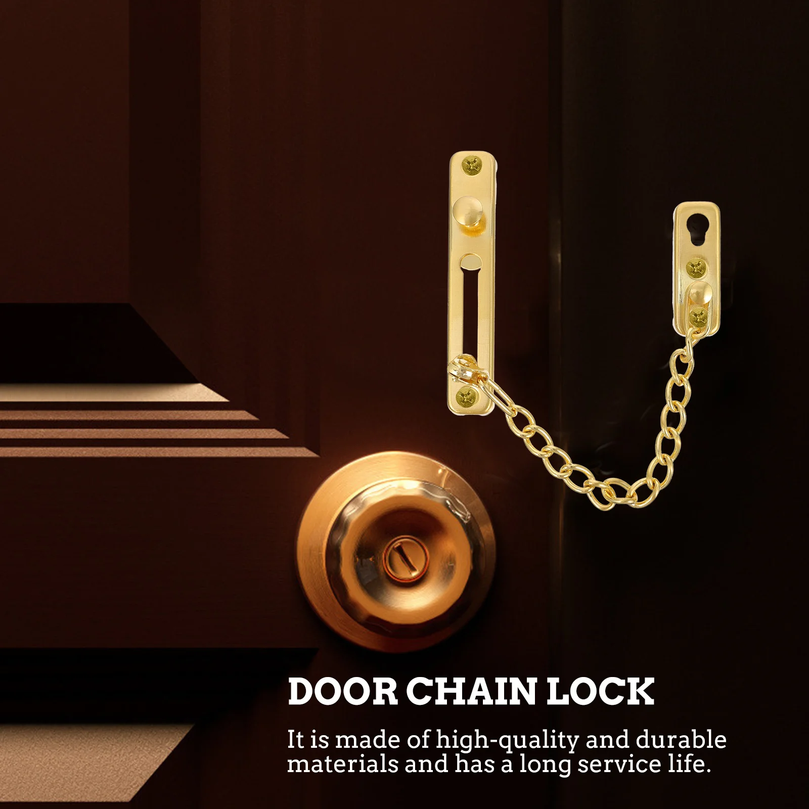 

1Set Home Anti-Theft Lock Stainless Steel Door Chain Guard Security Latch for Door Safety Home Anti-Theft Lock