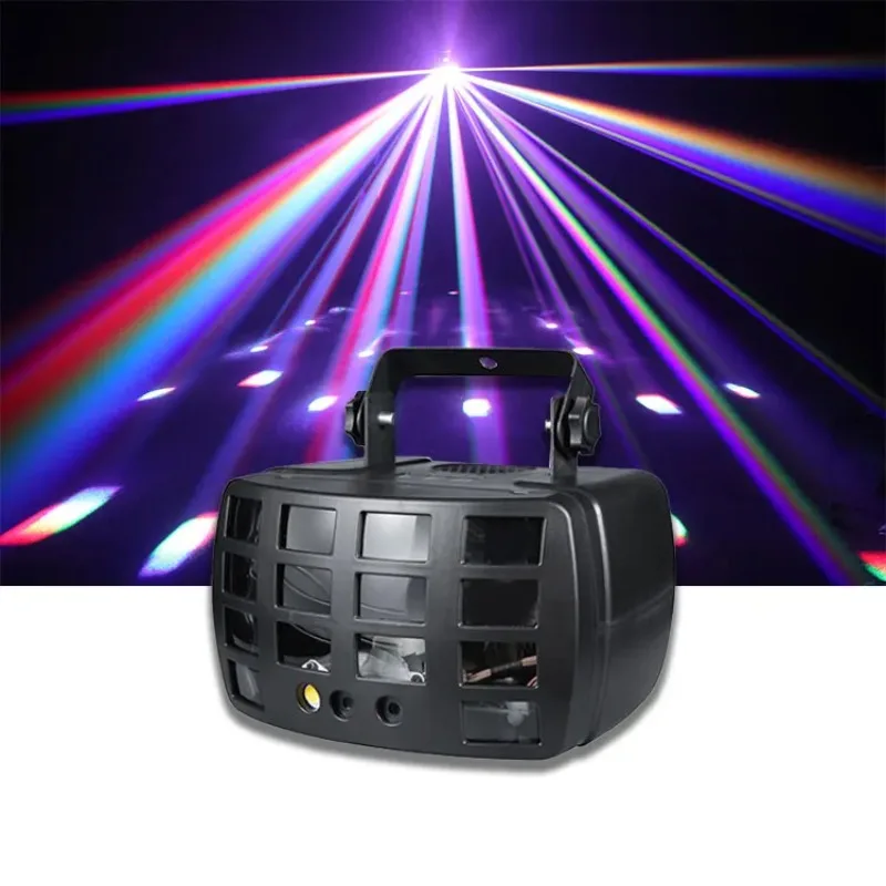 3in1 Butterfly Stage Light with Remote 40W LED Laser Strobe Integrated Effect Light 12CH DMX512 Activated Auto Run Party DJ Bar