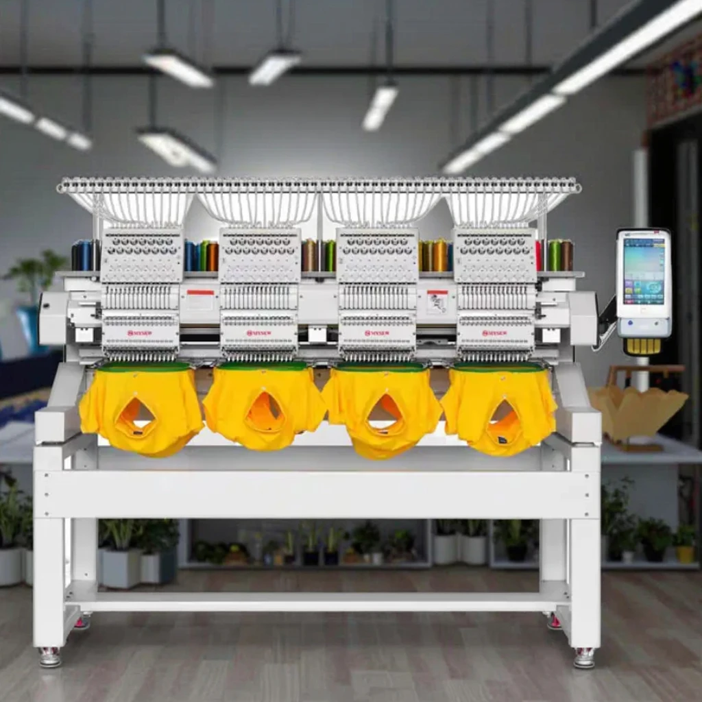 MBC 1504/1204scope(400*400MM) Industrial 4 Heads 12/15  s Automatic Computer Controlled T-Shirt Embroidery Machine