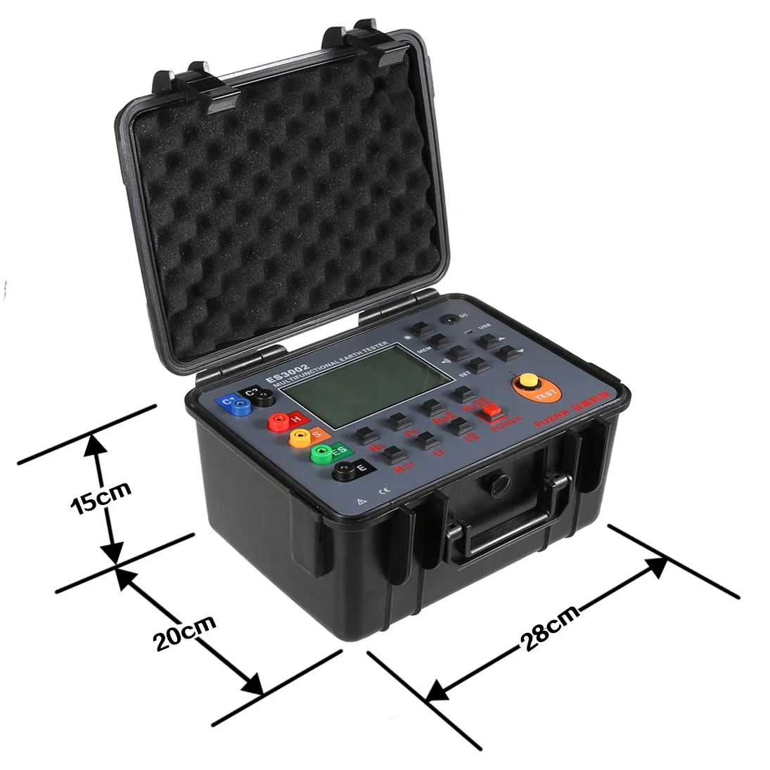 ES3002 Resistance range 0.01~30k ohm Soil resistivity 0.00 ohm m~9999k ohm m 4 pole earth resistance tester