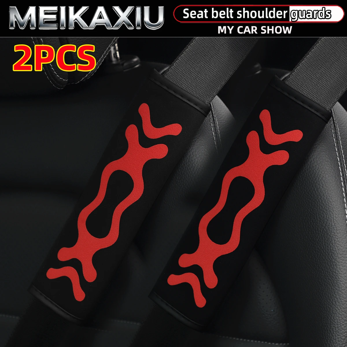 3D Embroidered Car Seat Belt Decorative Foam Accessories for Women Versatile All-Season Interior Styling 1 Or 2 Piece Options