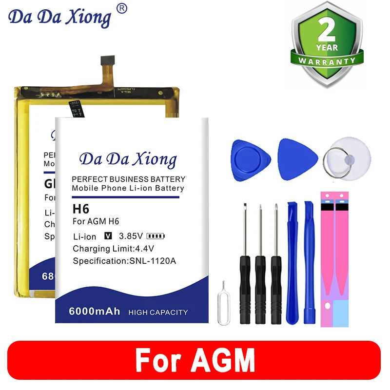 

DaDaXiong AGMGloryG1 AGMX5 AGMM6 AGMH6 AGMG2 New Battery For AGM Glory G1 G2 X5 H6 M6 M7 SE Pro + Kit Tools