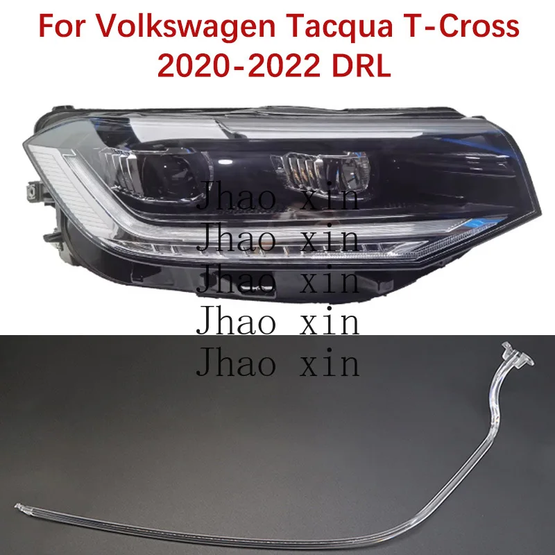 

Белая световодная лента ДХО для фар Volkswagen T-Cross Ballast 2020-2022, модуль Angel Eye, дневные ходовые огни