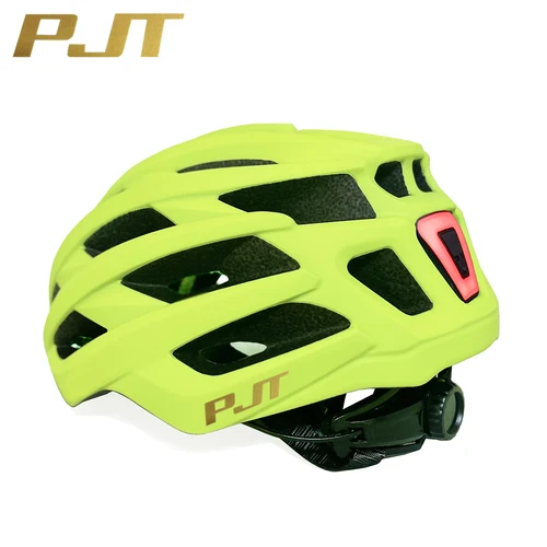 PJT-casco de ciclismo para hombre y mujer, casco con luz LED con carga USB, para bicicleta de montaña y carretera, ultraligero, recargable