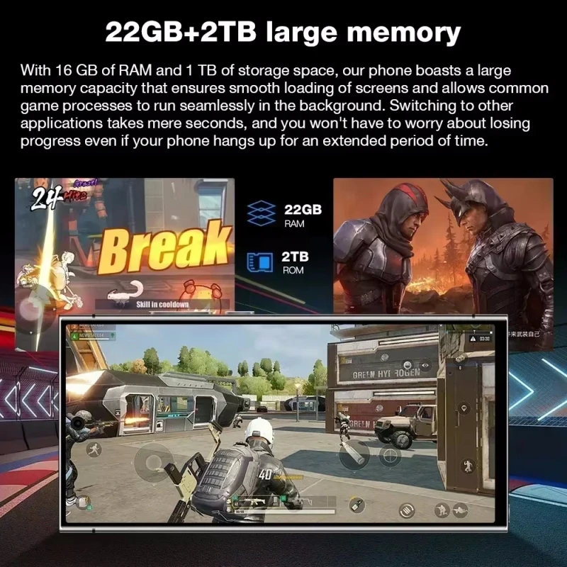 2025 الإصدار العالمي الجديد S25 Ultra الهاتف الذكي 7.3 بوصة HD Android14 Snapdragon 8gen3 10core ثنائي الشريحة 5G الهاتف 8000mAh فتح الهاتف