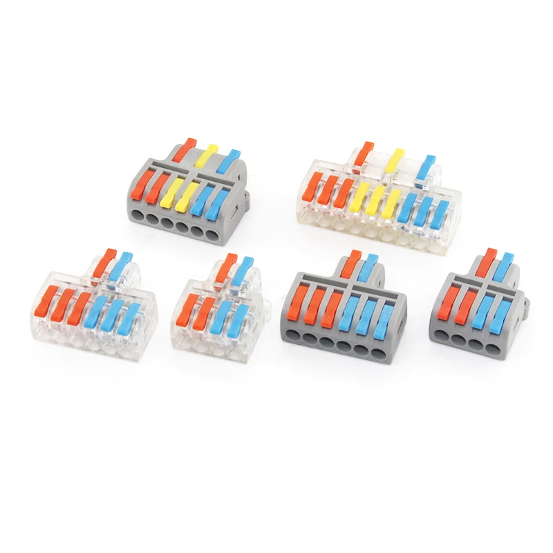

1 PCS Mini Fast Electrical Wires Connectors Universal Compact Splitte Cable Connector Push-in Conductor Terminal Block