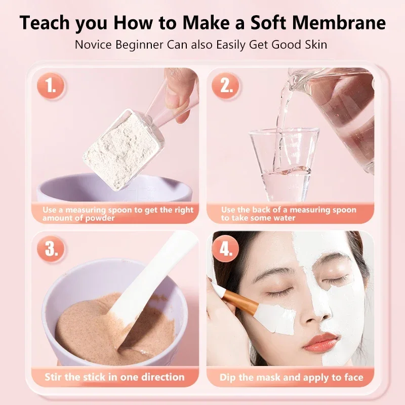 Diy máscara facial mistura tigela conjunto de silicone aplicador facial escova espátula com colher medida ferramenta cuidados com a pele facial suprimentos beleza