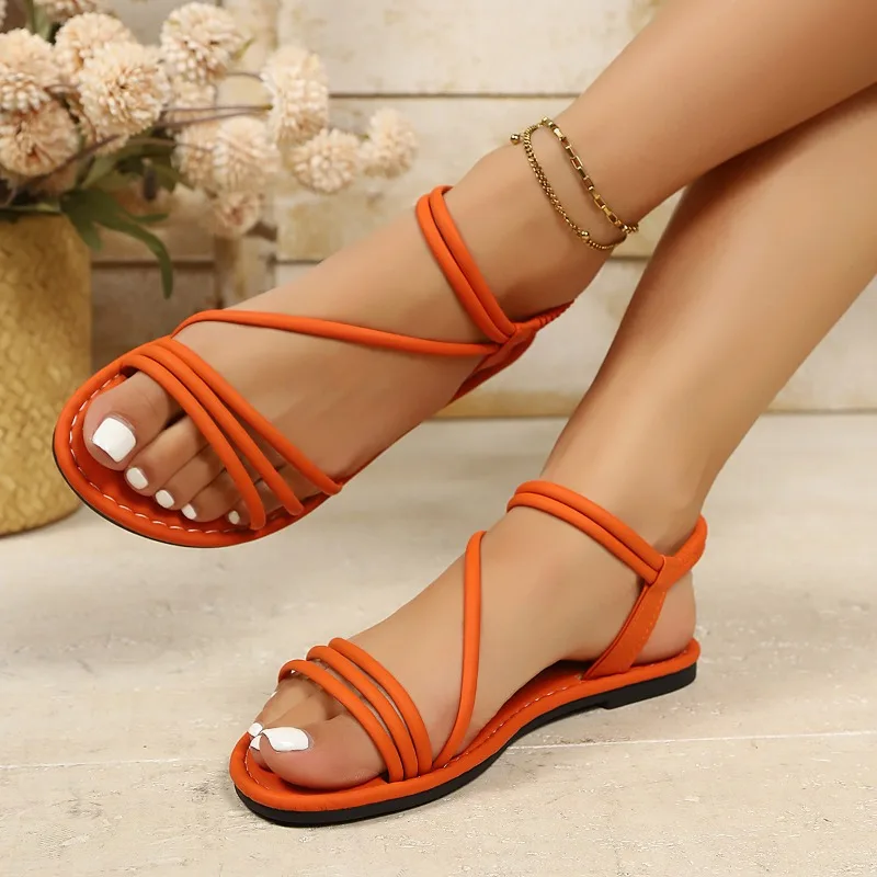 Summer Women's Fashion Outdoor Casual Sandals 2026 Sexy Open Toe Flat Sandals Lightweight and Comfortable Beach Slippers Selling