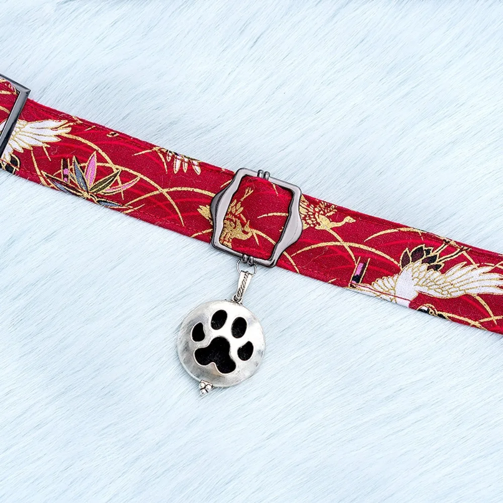Japanese style printed Handmade Cute Furry Braided Rope NeckCollar Ornament Furry Fursuit Costume Accessory for Furry Daily Wear