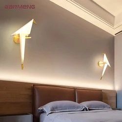 Little Bird LED Wall Lamp, Luz Moderna, Suporte Luz para Cabeceira, Quarto, Sala, Decoração Loft, Luminária, Luxo, 110V, 220V