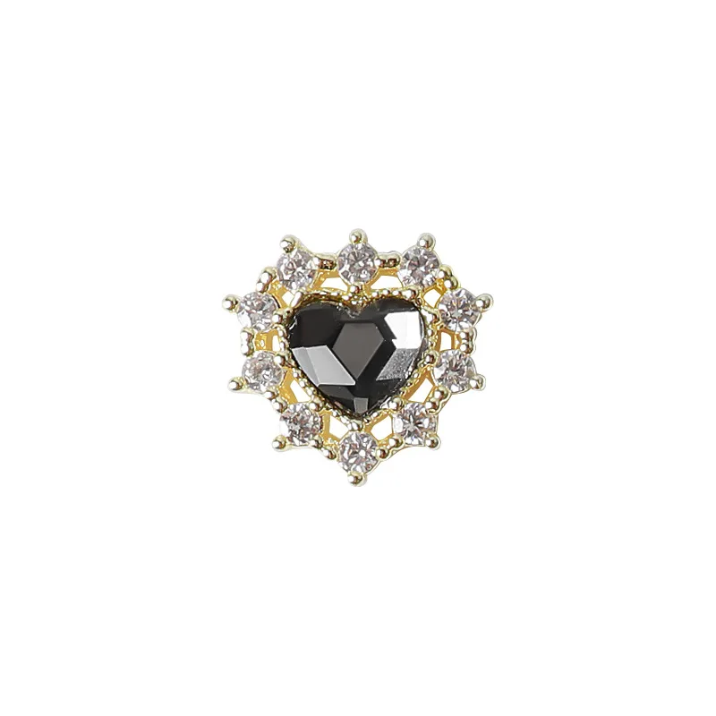 5 Stuks Nail Art Zirkoon Hartvormige Charmes Valentijnsdag Schitteren 12X11.5 Liefde Hart Ontwerpen Charmes Voor Nail Art Decoratie