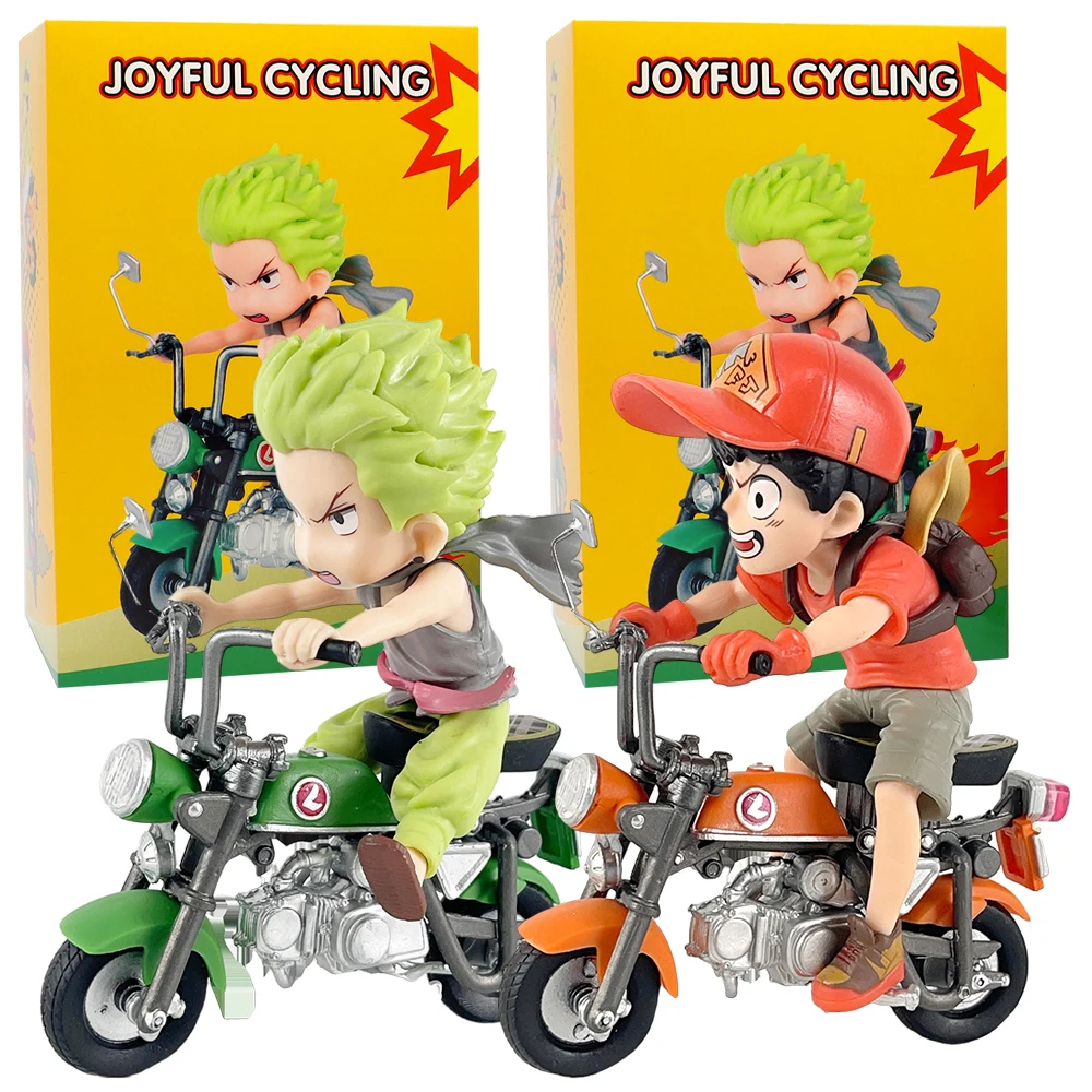 15CM อะนิเมะ One Piece ลิง D Luffy รูป Roronoa Zoro รถจักรยานยนต์ของเล่นตุ๊กตาเดสก์ท็อปเครื่องประดับรถ Action Figure PVC