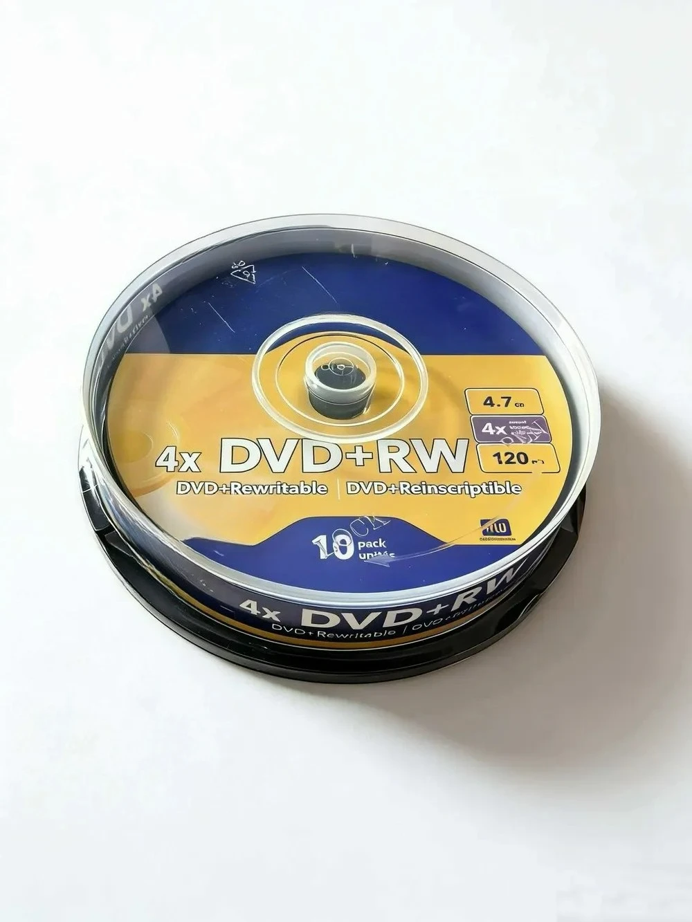 

Оптовая упаковка из 10 перезаписываемых дисков Verbatim DVD+RW 4.7GB 4X